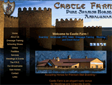 Tablet Screenshot of castlefarmandalusians.com